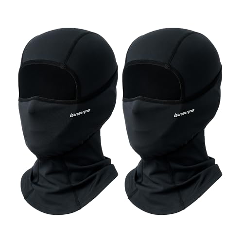 LONGLONG 1/2/3-Pack Winter Balaclava Ski Masks for Men and Women, Full-Face Motorcycle and Snowboard Cover with Sun Protection