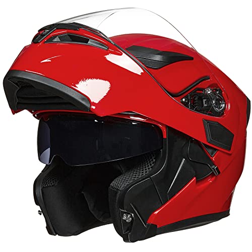 ILM Model 902 Modular Motorcycle Helmet with Flip-Up Full-Face Design, Dual Visors, DOT Certification, and 6 Colors