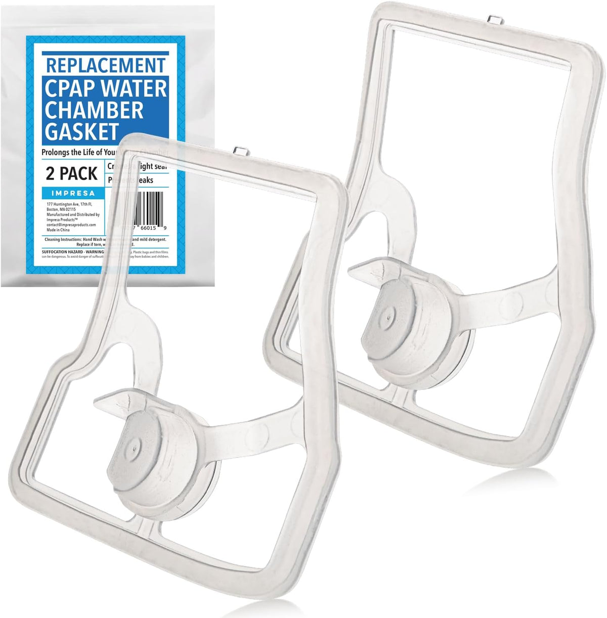 2-Pack Impresa Water Chamber Gaskets Compatible with ResMed AirSense 10 and AirCurve 10 HumidAir CPAP Supplies
