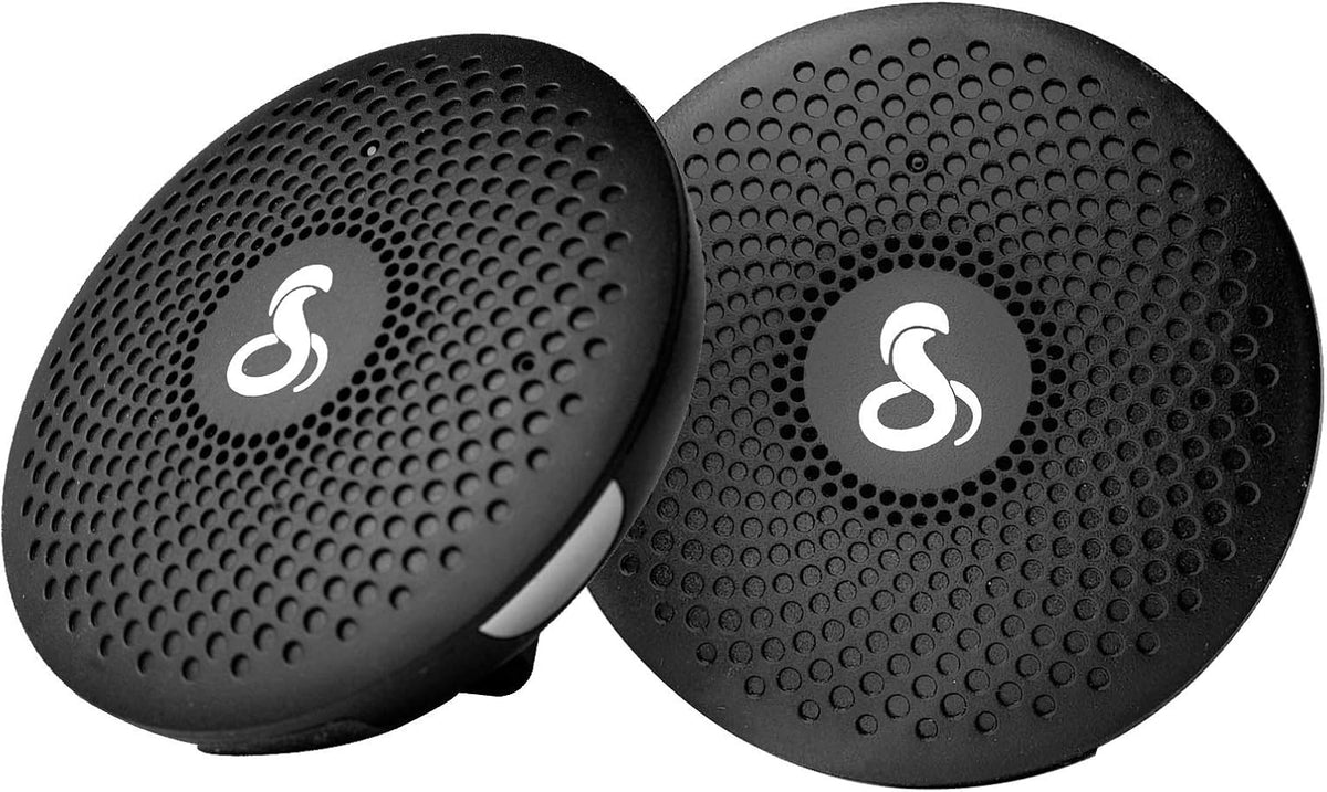 Cobra ACT120B Chat Tag Curve Wearable Walkie Talkies with Push-to-Talk and Rechargeable Design, 12-Mile Range, 2-Pack
