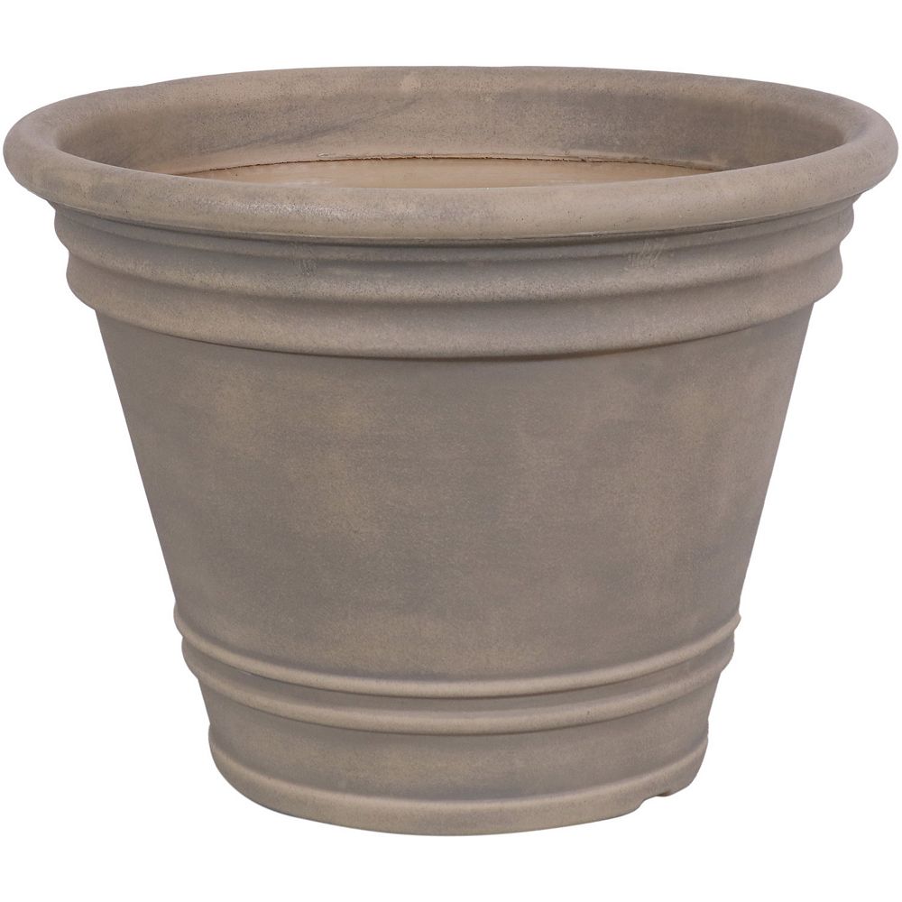 Sunnydaze Franklin Outdoor Flower Pot Planter, 20-Inch Polyresin Construction