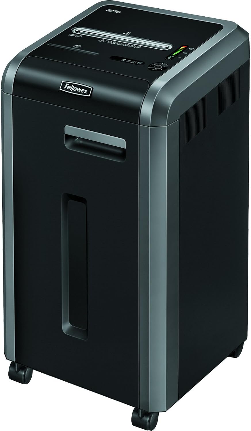 Fellowes Powershred 225Ci Commercial Cross-Cut Shredder, 20-Sheet Capacity with 100% Jam-Proof Operation, Black, Model 3825001