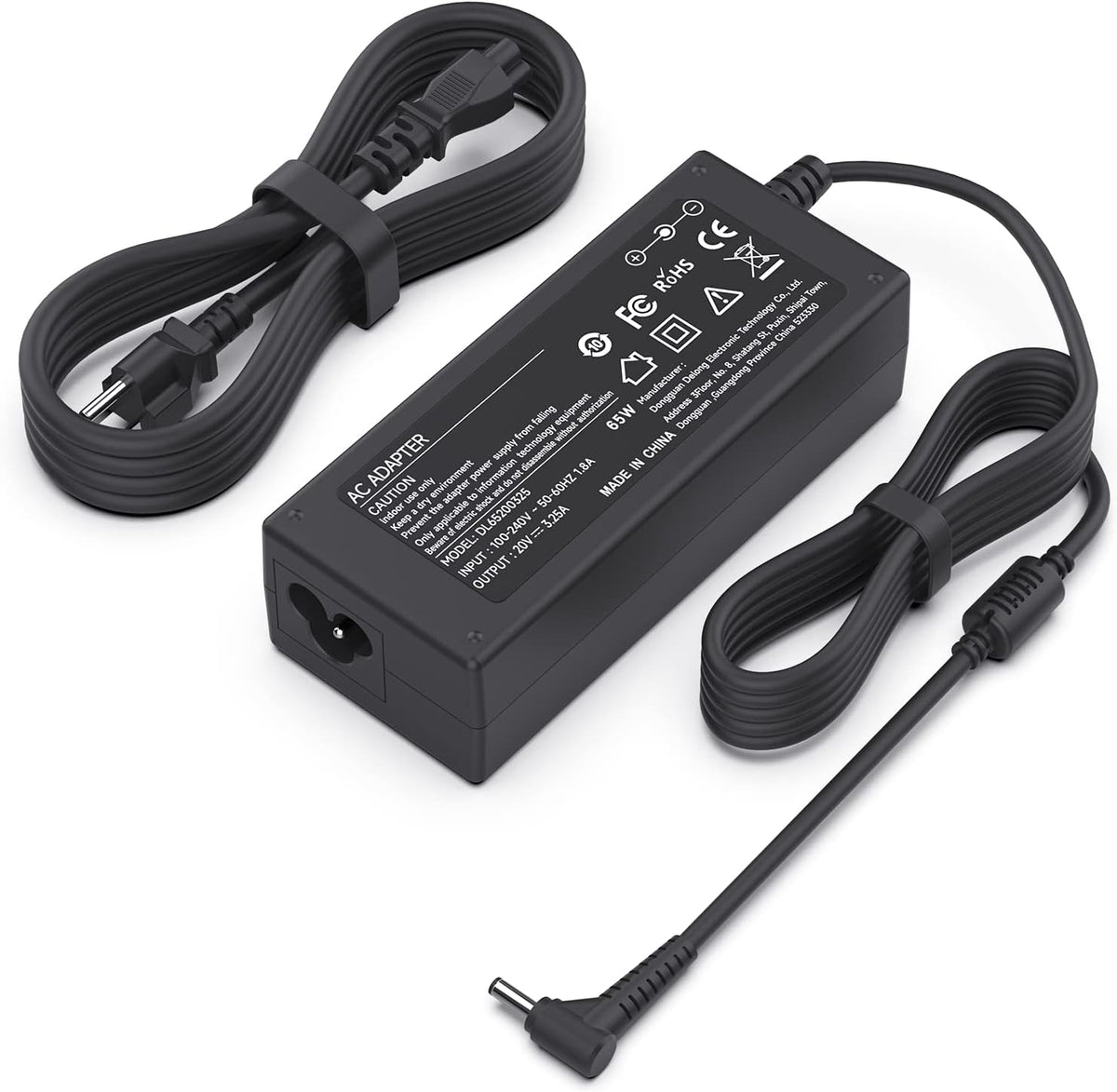 65W/45W Laptop Power Supply Charger for Lenovo IdeaPad 3, 5, 330, 330s, 320, 310, S340, S145, 100, 110, 110s, 120S-11IAP, 100S-11IBY, 130-15AST, 510s, 530s, 710S, Flex 5, 4, and 14 ADL45WCC, with Cord