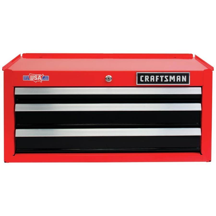 Craftsman 2000 Series 26-in W x 12.25-in H Steel Tool Chest with 3 Drawers, Red, CMST98246RB