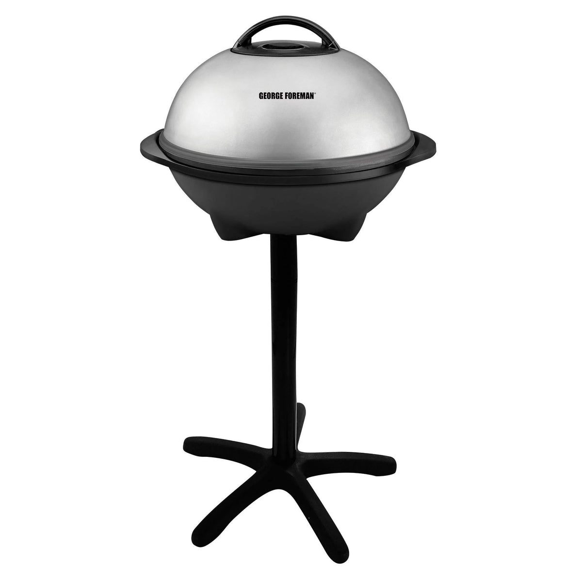 George Foreman Silver Electric Grill for 12+ Servings, Up to 15