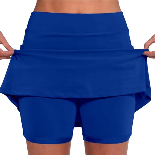 Womens High-Waisted Golf Skort with Built-In Shorts, Pockets and Tummy Control, Plus-Size Tennis Skirt