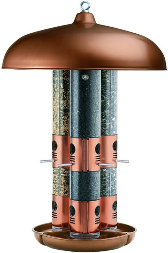Perky-Pet 7103-2 Triple Tube Bird Feeder in Copper Finish