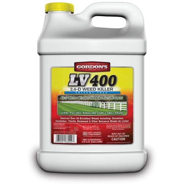 Gordons LV400 2,4-D Weed Killer, Solvent-Free Formula, 2.5-Gallon Container