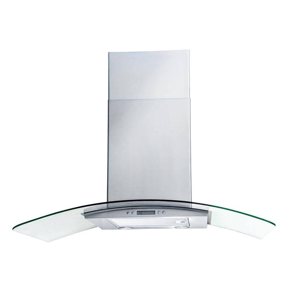 30 in. Arietta ADK430SSA Wall-Mount Range Hood, Decorative Dekor Glass Design in Stainless Steel