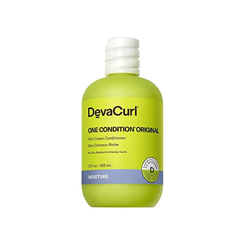 DevaCurl One Condition Original Rich Cream Conditioner for Nourished Curls, Frizz Control, and Easier Detangling