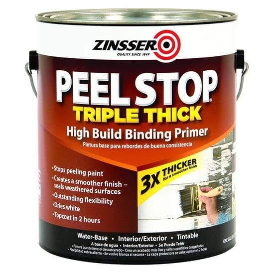 Zinsser Peel Stop White Binding Primer, 1 gal., Triple Thick High-Build Formula for Interior and Exterior Surfaces
