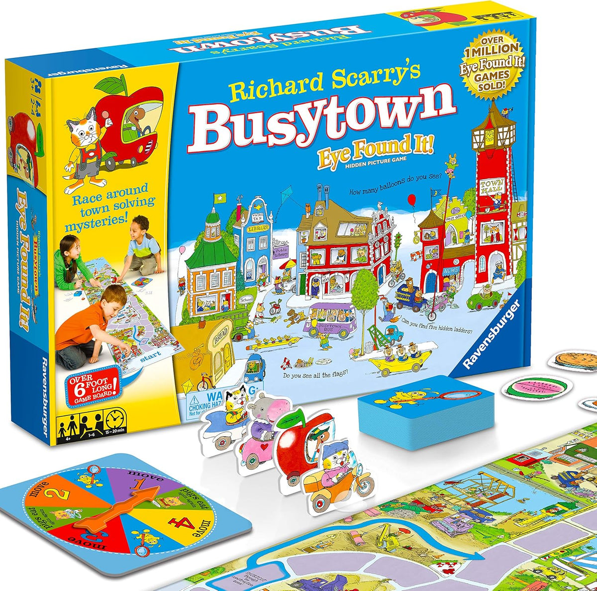 Wonder Forge Richard Scarrys Busytown Eye Found It Preschool Board Game, Colorful Toddler Toy for Boys and Girls Ages 3 and Up