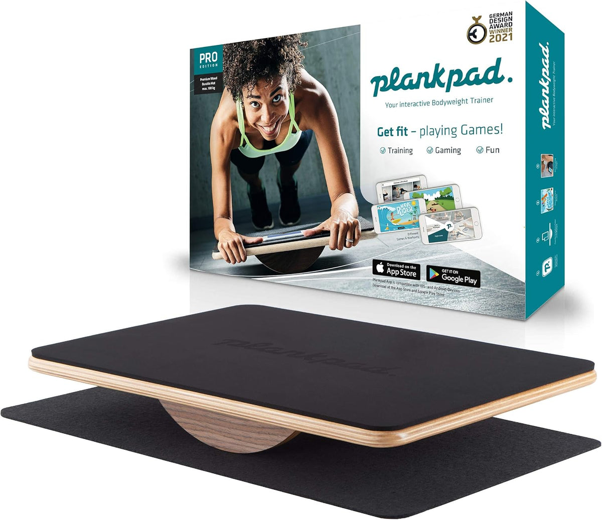 Plankpad PRO Balance Board Core Trainer with iOS and Android Gaming App, Full-Body Fitness and Workout Exercise Equipment