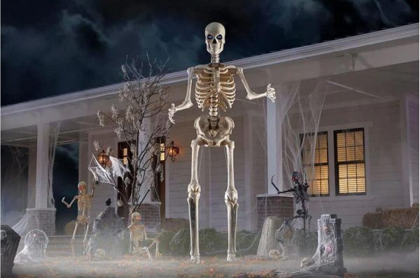 12-Ft. Home Accents Giant-Sized Skeleton with LifeEyes, 2025 Model NO250058