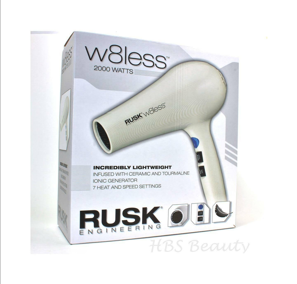 Rusk W8less Hair Dryer with 2000 Watts and Lightweight Design