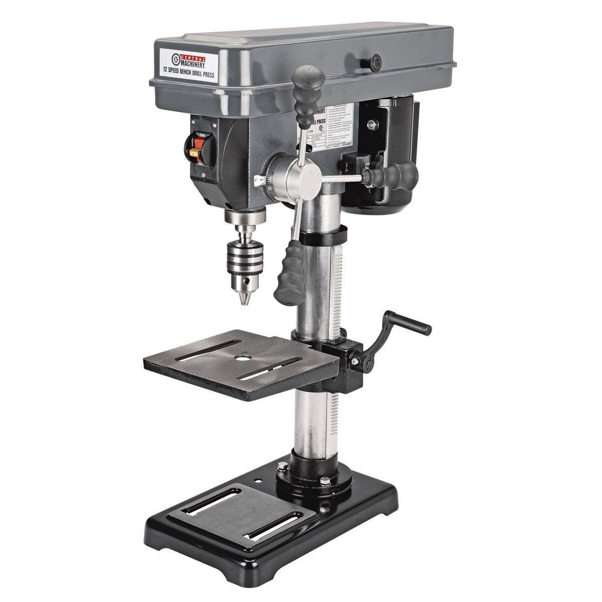 Central Machinery 10-Inch Bench Drill Press, 12-Speed, Model 63471