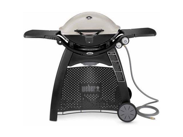 Weber Q-3200 Natural Gas Grill in Titanium/Beige
