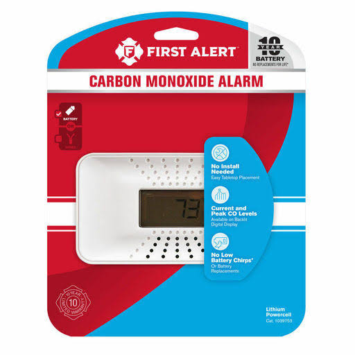 First Alert Electrochemical Carbon Monoxide Alarm with Battery Power, Mfg #: 1039753