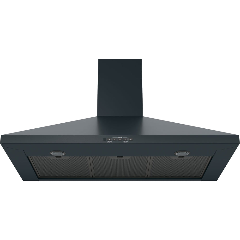 36-Inch GE Convertible Range Hood in Black Slate