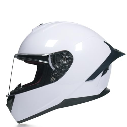DOT-Approved Full-Face Motorcycle Helmet with Integrated Crash Protection, HD Visor, Ventilation System and Four-Season Design for Men and Women