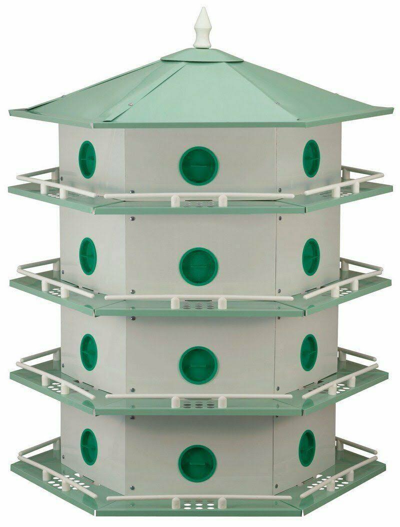 Heath Aluminum Purple Martin House with 18 Rooms, Model AH-18D