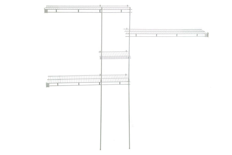 ClosetMaid 1628 White Closet Organizer Kit for Spaces from 5 Ft. to 8 Ft.