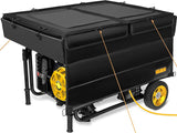 IGAN Pro-Max Generator Tent with Ultra-Heavy-Duty Tarpaulin Enclosure, Windproof Kit and All-Weather Rain Shelter for Most 3500W-12000W Generators, Black