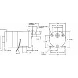 Dayton 1LPN3 AC Gearmotor with 13 RPM Speed, TEFC Enclosure and 115V Power