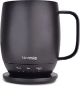 Nextmug by Nextboom Self-Heating Coffee Mug with Temperature Control, Black, 14 oz.