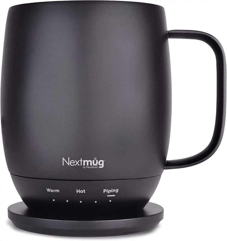 Nextmug by Nextboom Self-Heating Coffee Mug with Temperature Control, Black, 14 oz.