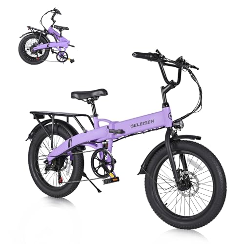 Folding 20′′ x 3.0 Fat-Tire Electric Bike for Adults with 374.4Wh Battery, 20MPH Cargo E-Bike, LCD Color Display and 6-Speed Gears, Fits Riders 50+