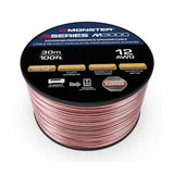 100 FT Monster XP Speaker Wire Spool, 14 Gauge AWG Oxygen-Free Copper Cable for High-Performance Audio