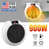 JahyShow 900W Plug-In Electric Heater Fan with Remote Timer and Digital Thermostat for Wall Sockets