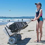 Wheeleez WZ1-BCF Folding Beach Cart Crafted with Polyurethane Wheels