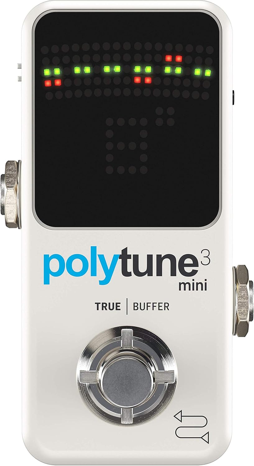 TC Electronic POLYTUNE 3 MINI Polyphonic Tuner with Multiple Tuning Modes and Built-In BONAFIDE BUFFER
