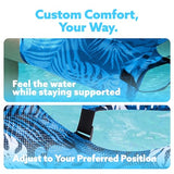 Sloosh Inflatable Pool Lounge Chair with Plant Pattern, Floating Hammock Mat for Adults, Water Raft for Pool, Beach and Summer Parties