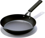 OXO Obsidian 12-Inch Carbon Steel Wok Pan, Pre-Seasoned with Removable Silicone Handle Holder, Induction and Oven Safe, Black