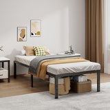 14-Inch Full Platform Bed Frame, Heavy-Duty Metal Mattress Foundation with Underbed Storage, No Box Spring Required, Easy Assembly and Noise-Free Support
