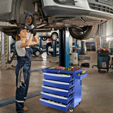 Rolling Metal Tool Chest with 5 Lockable Drawers, Mobile Garage Storage Cabinet on Wheels for Workshop, Warehouse or Repair Shop