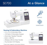 Computerized Sewing and Embroidery Machine with Wireless LAN, 135 Built-In Designs and 103 Stitches