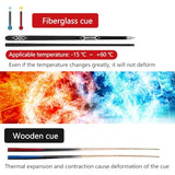 58-Inch Fiberglass and Graphite Composite Billiard Pool Cue Stick, Available in 18oz, 19oz, 20oz or 21oz Weights