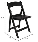 BTEXPERT 4-Piece Resin Folding Chair Set with Vinyl-Padded Seats, Lightweight Indoor and Outdoor Seating for Home, Events, Parties, Picnics, Kitchens, Churches, Schools and Weddings