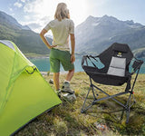 Nice C 1-Pack Hammock Camping Rocker Chair with High Back, Stand, Cup Holder, and Side Pocket, Heavy Duty Swinging Outdoor Seat