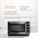 Tovala Gen 2 Smart Steam Countertop Oven in Black & Stainless Steel, Featuring WiFi Smartphone Control, Convection Cooking, and 5 Programmable Modes for Toast, Steam, Bake, Broil & Reheat