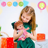 25-Piece Baby Doll Care Playset with 14 Doll Toys, Cradle, High Chair, Milk Bottle, Pacifier and Diaper for Girls and Boys Ages 3, 4, 5, 6+
