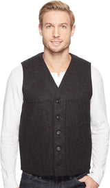 Charcoal Filson Mackinaw Wool Vest in Large