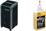 Fellowes Powershred 225Ci Commercial Cross-Cut Shredder, 20-Sheet Capacity with 100% Jam-Proof Operation, Black, Model 3825001