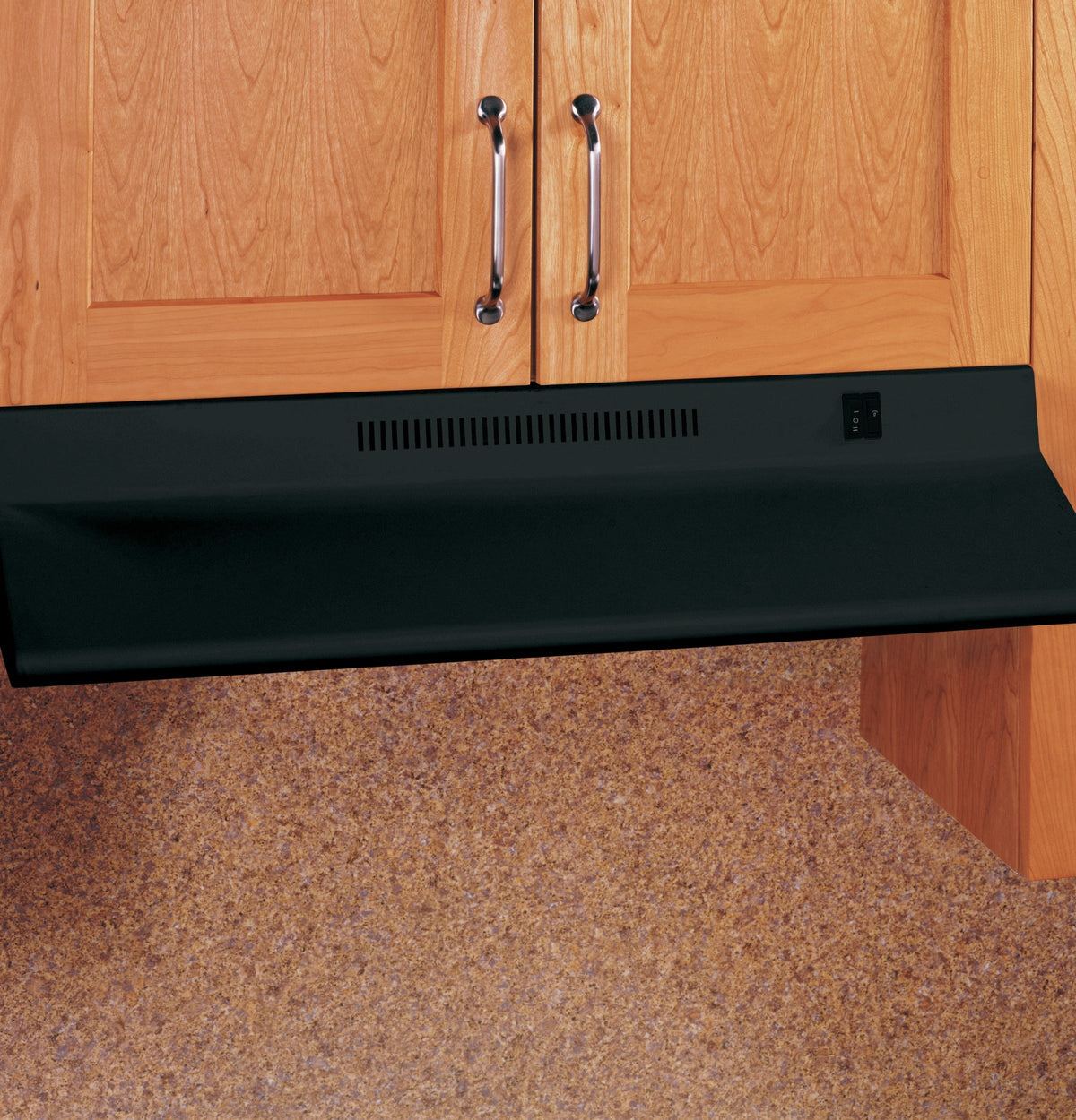 30-Inch GE Recirculating Range Hood in Black