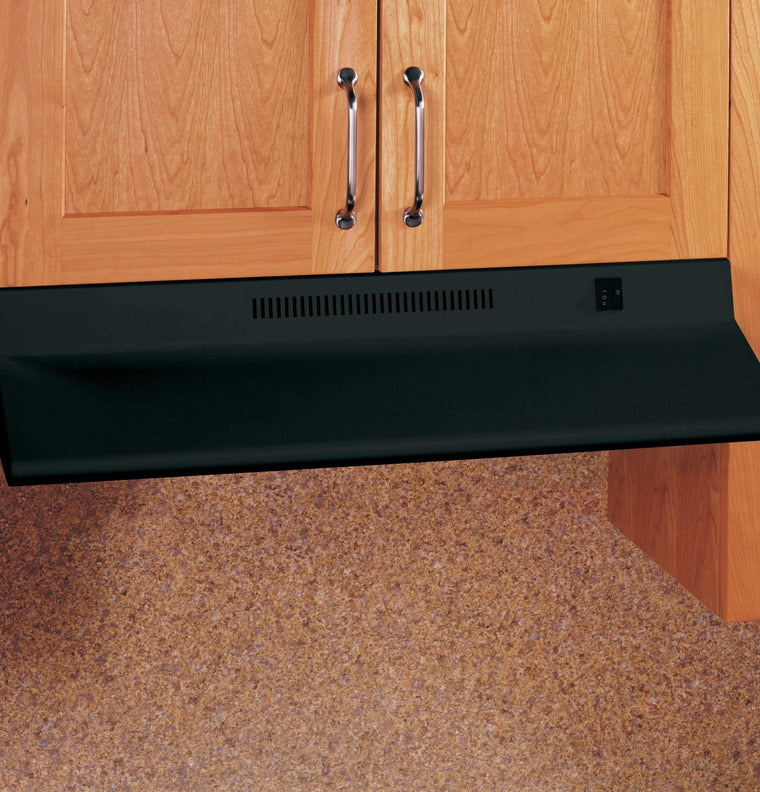 30-Inch GE Recirculating Range Hood in Black