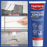 7.4 Ounce Heavy-Duty Construction Adhesive in Squeeze Tube, Versatile Cement Glue for Tile, Floor, Stone, Wood, Wall & More, 1 Pack, CZJS-001